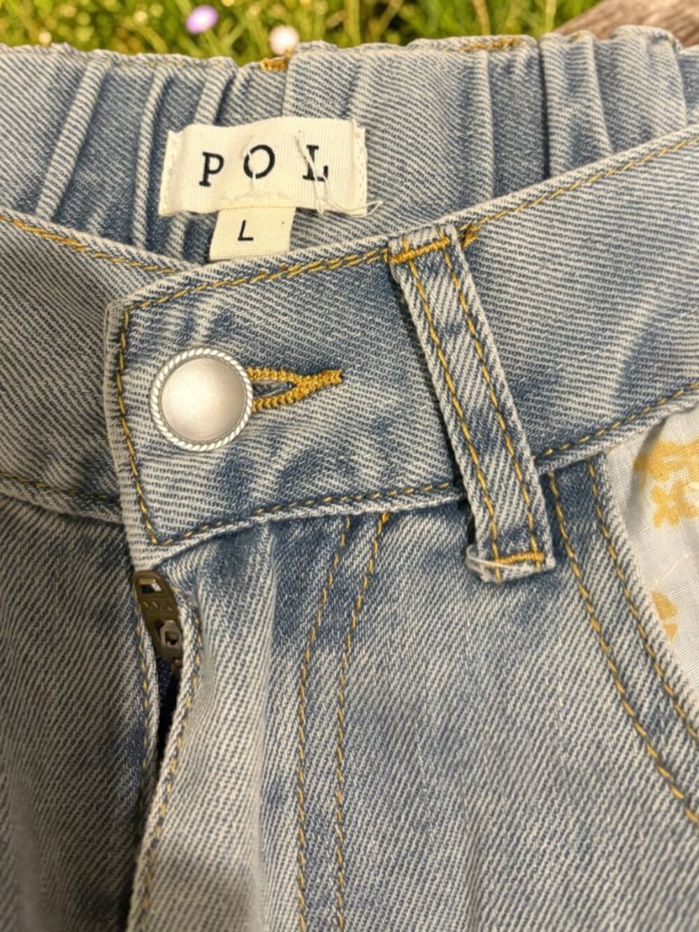 POL Denim Flowered Patchwork Jeans - Picture 3 of 6